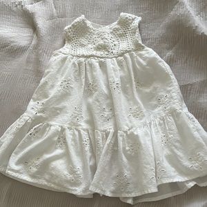 ZARA white eyelet dress
